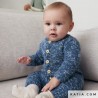 Combinaison bébé avec Basic Mérino Popcorn de Katia
