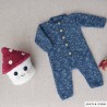 Combinaison bébé avec Basic Mérino Popcorn de Katia