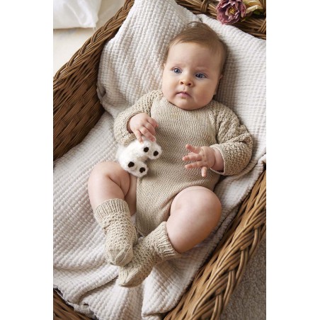 Chaussons bébé avec Baby Cotton Naturally Colored de Lang Yarns
