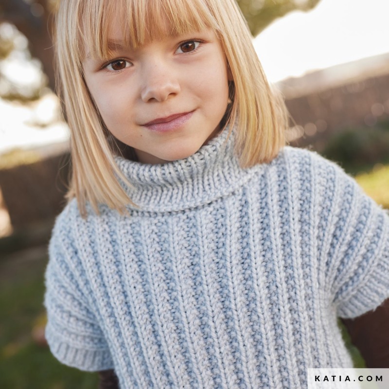 Pull sans manches à col roulé avec Premium de Katia