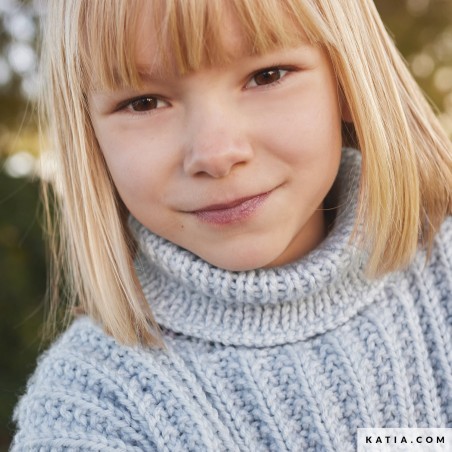 Pull sans manches à col roulé avec Premium de Katia