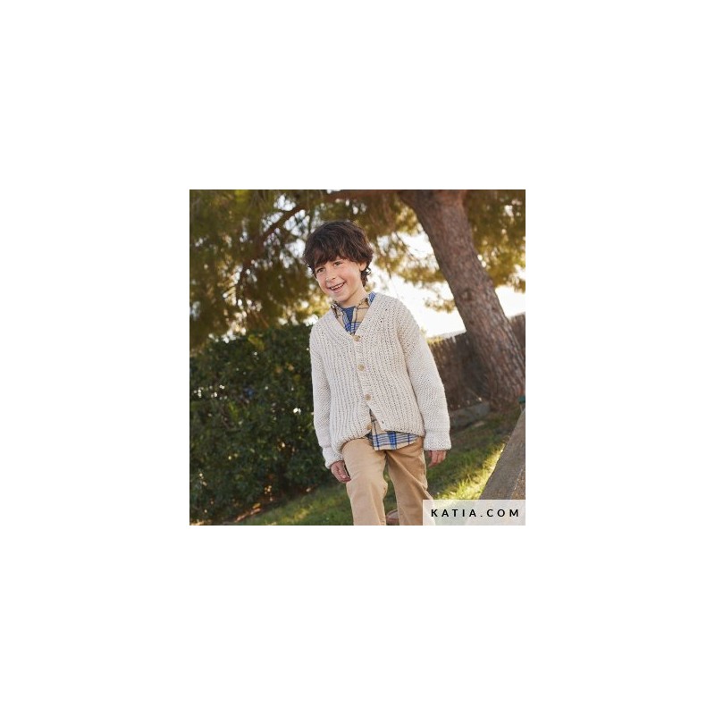 Gilet enfant au tricot avec Premium de Katia