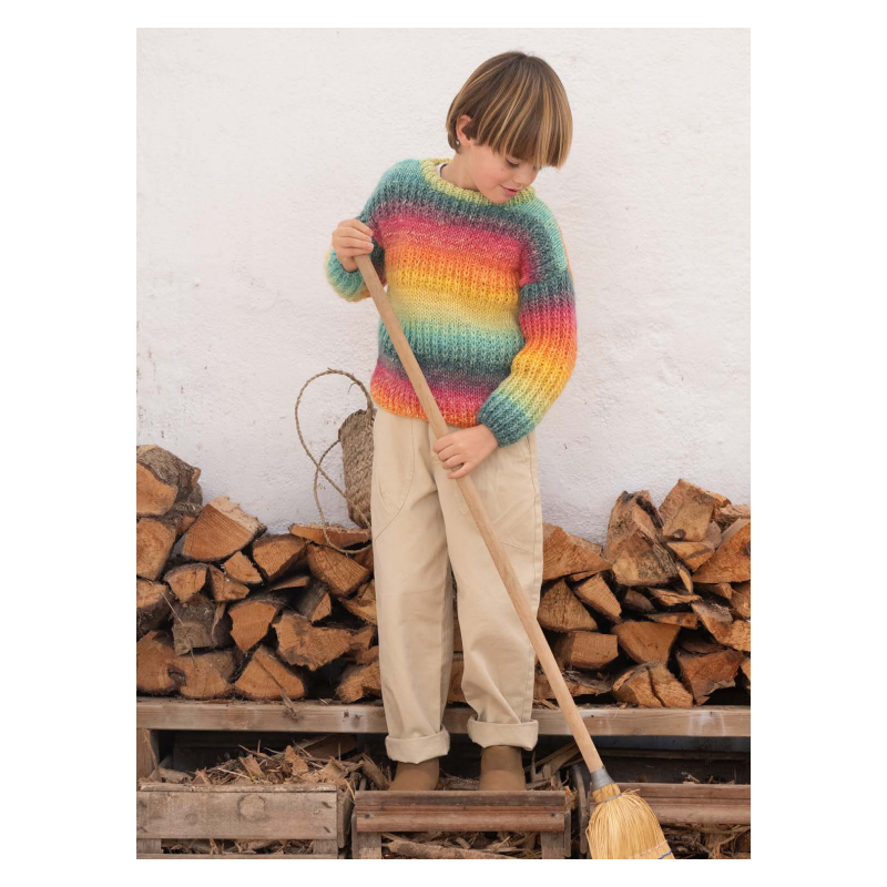 Pull enfant à rayures avec FUNNY AZTÉCA de Katia