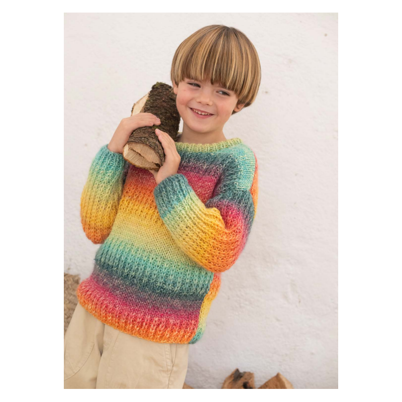 Pull enfant à rayures avec FUNNY AZTÉCA de Katia