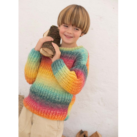 Pull enfant à rayures avec FUNNY AZTÉCA de Katia