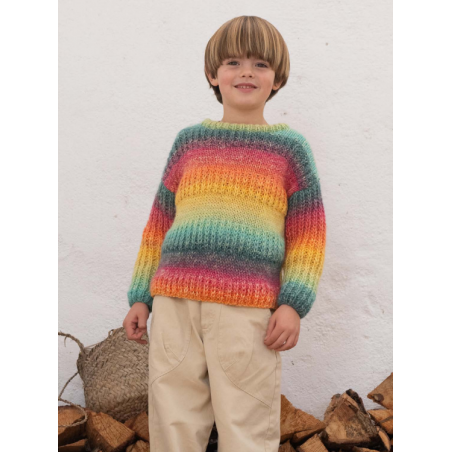 Pull enfant à rayures avec FUNNY AZTÉCA de Katia