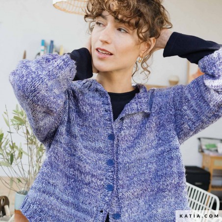 Gilet manches 3/4 en tricot avec CRICKET Laine de Katia