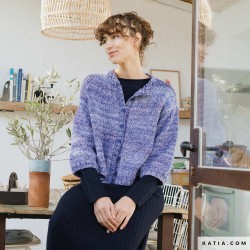 Gilet manches 3/4 en tricot avec CRICKET Laine de Katia