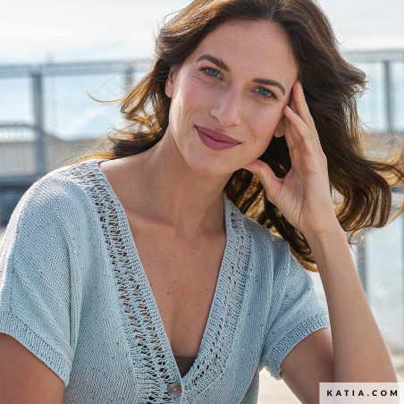 Gilet à manches courtes avec Farfalla Coton Katia