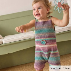 Barboteuse au crochet avec Fair Cotton Stretch de Katia