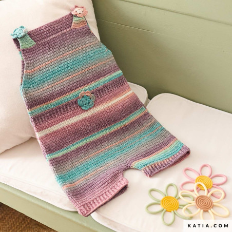 Barboteuse au crochet avec Fair Cotton Stretch de Katia