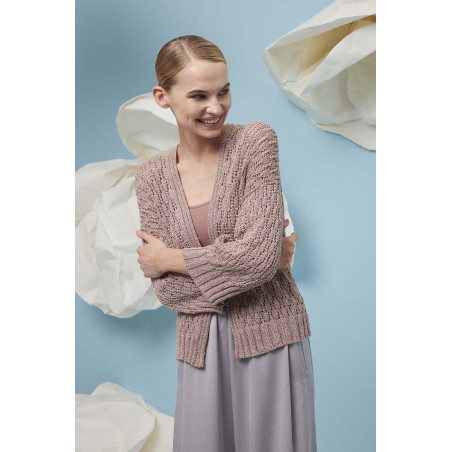 Veste femme avec Lamé Soft Coton Lang Yarns