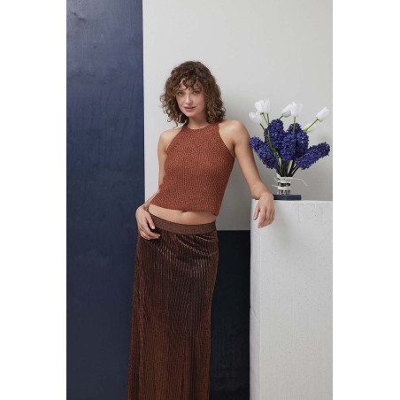 Haut aux aiguilles avec Lamé Soft Coton Lang Yarns