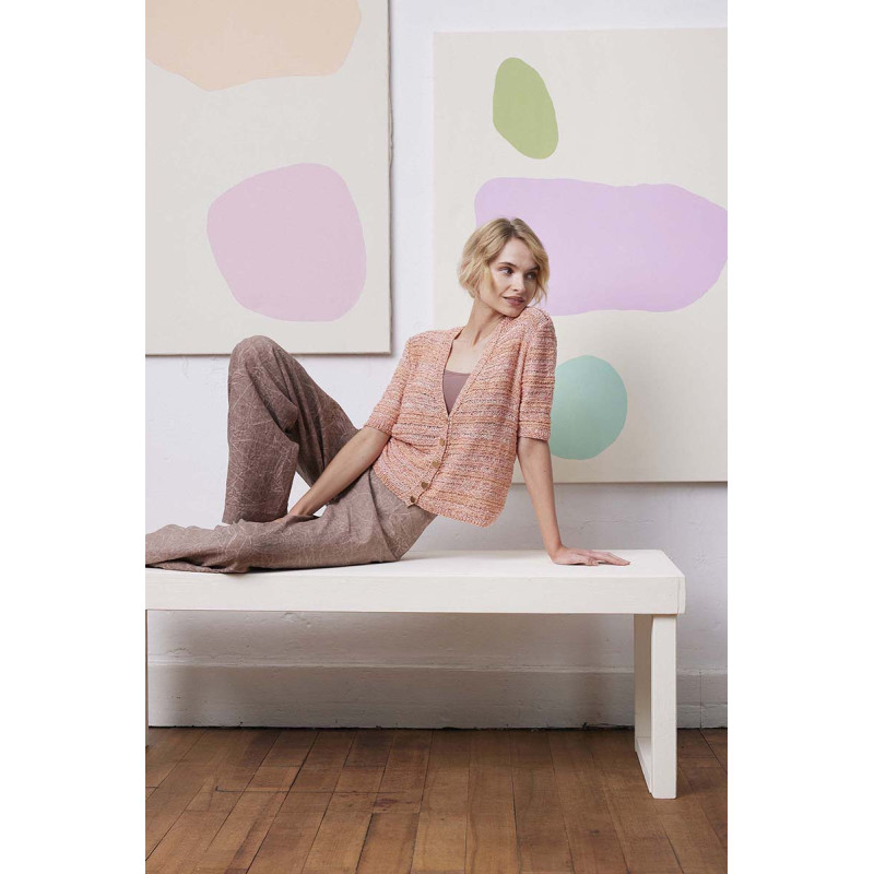 Veste femme avec Belle Coton Lang Yarns