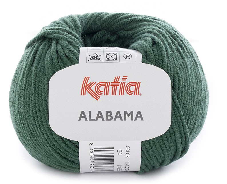 64 laine-fil-alabama-tricoter-coton 100-acrylique-vert bouteille-printemps-ete-katia-artlaine-com-modele pull.jpg