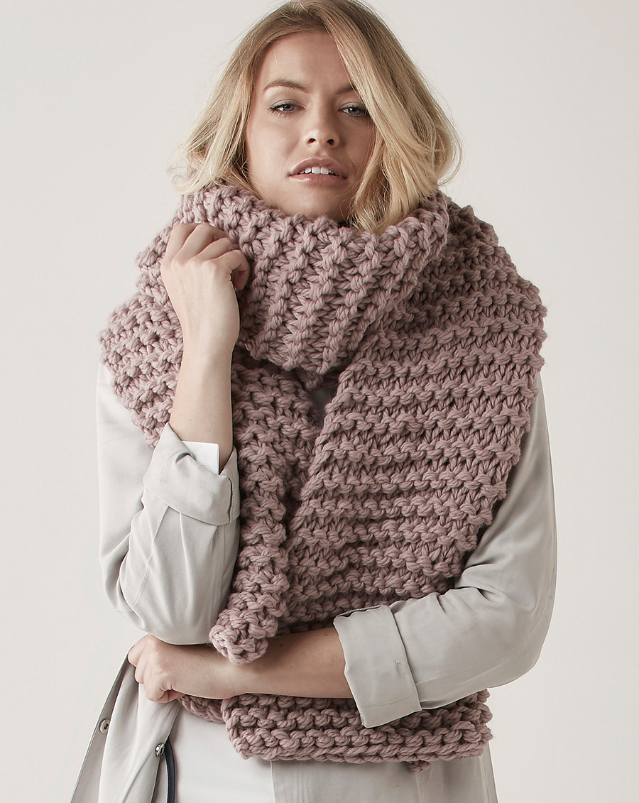 Tricoter une écharpe chunky en grosse laine — WoolKiss